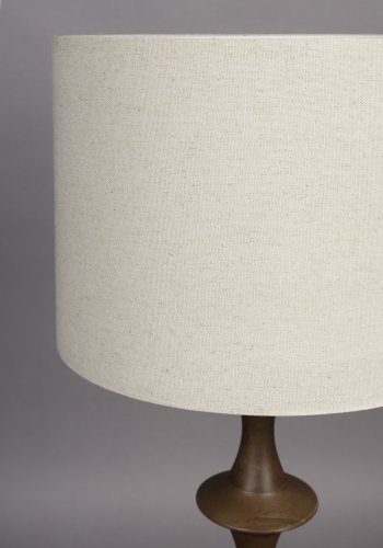 DUTCHBONE Cath bordlampe - linned og valnddefarvet mangotr