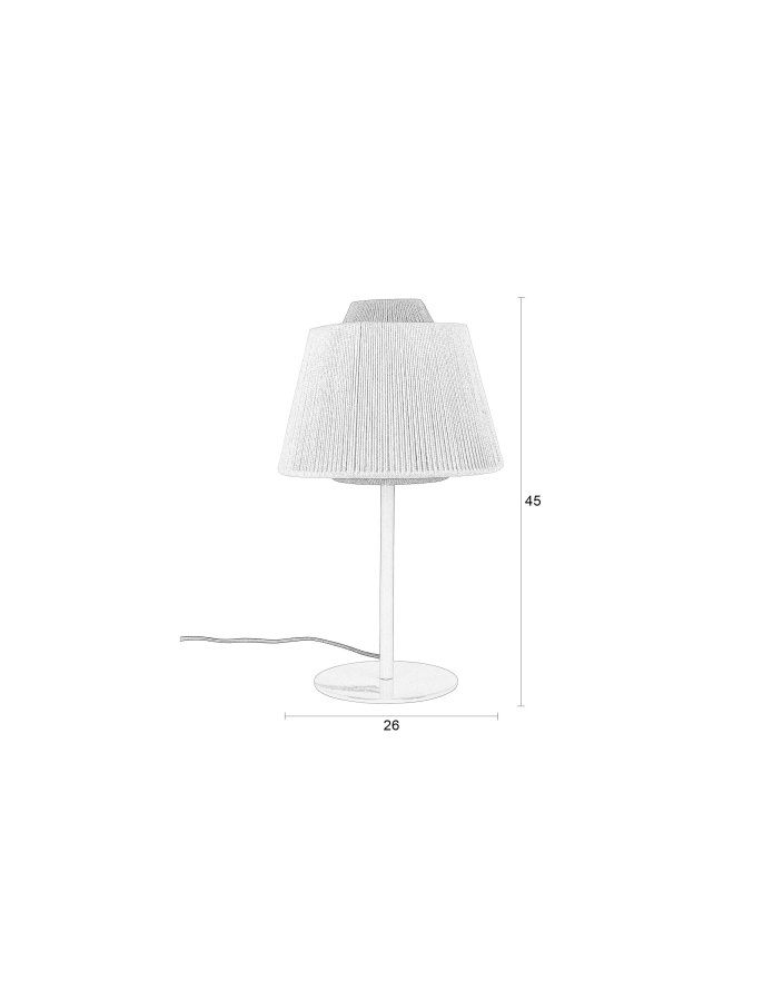 WHITE LABEL LIVING Yumi bordlampe - bl polyester