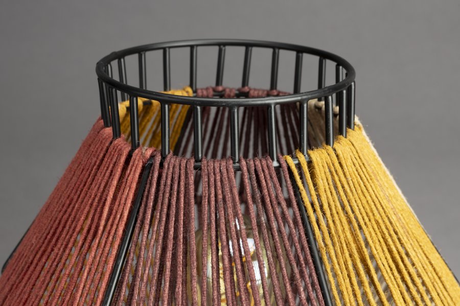 DUTCHBONE Surya bordlampe - multifarvet reb og metal