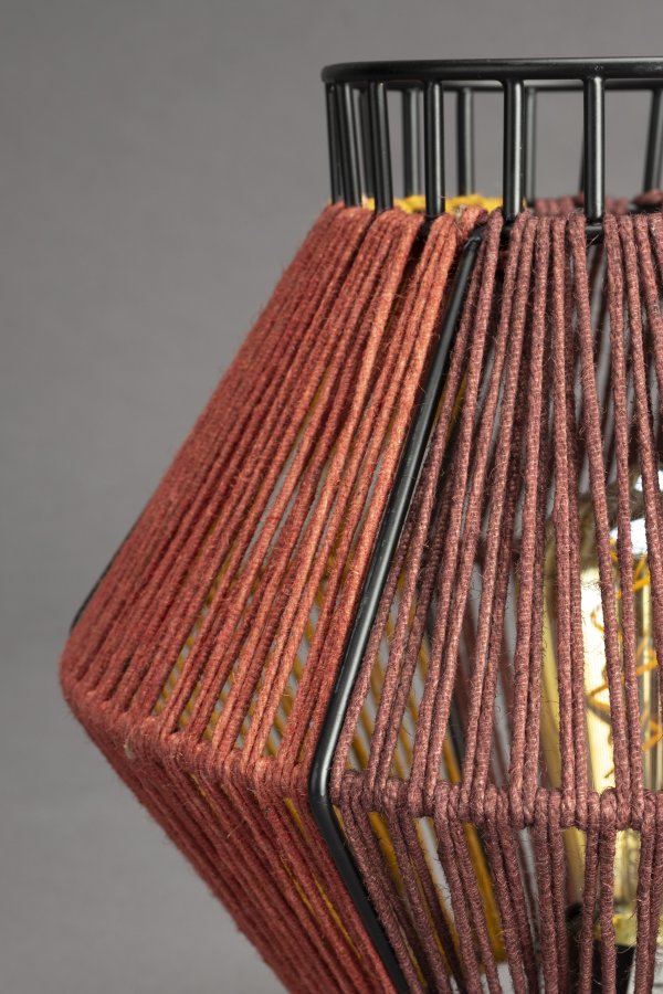 DUTCHBONE Surya bordlampe - multifarvet reb og metal