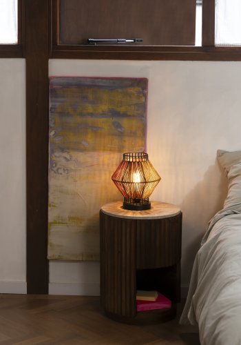 DUTCHBONE Surya bordlampe - multifarvet reb og metal