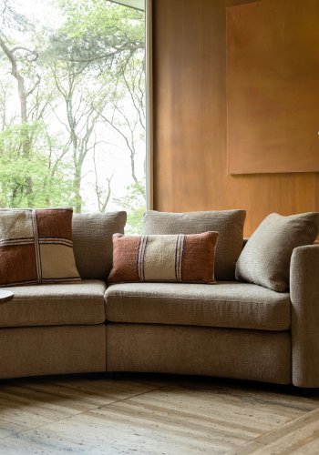 DUTCHBONE Elon bordlampe - beige reb og sort metal