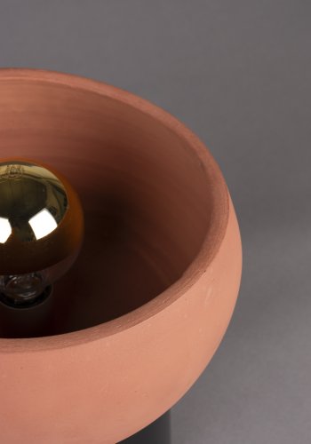 DUTCHBONE Zahra bordlampe S - terra terracotta og sort metal