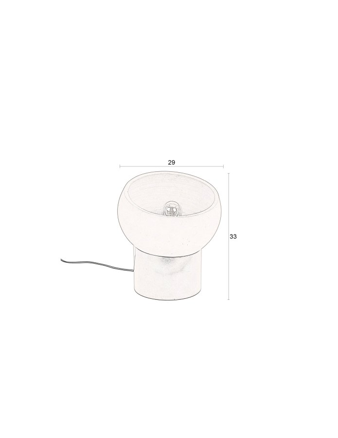 DUTCHBONE Zahra bordlampe S - terra terracotta og sort metal