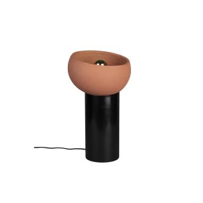 DUTCHBONE Zahra bordlampe M - terra terracotta og sort metal