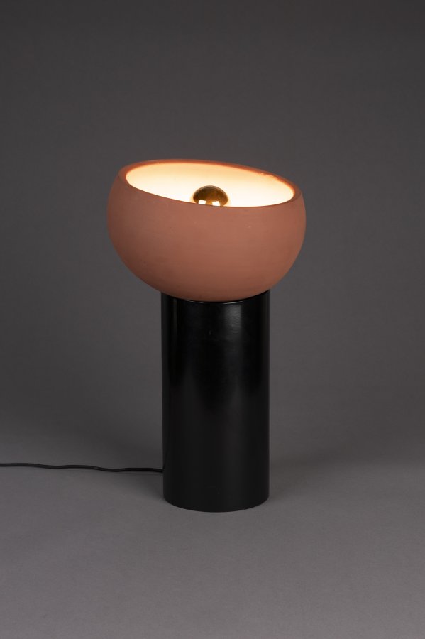 DUTCHBONE Zahra bordlampe M - terra terracotta og sort metal