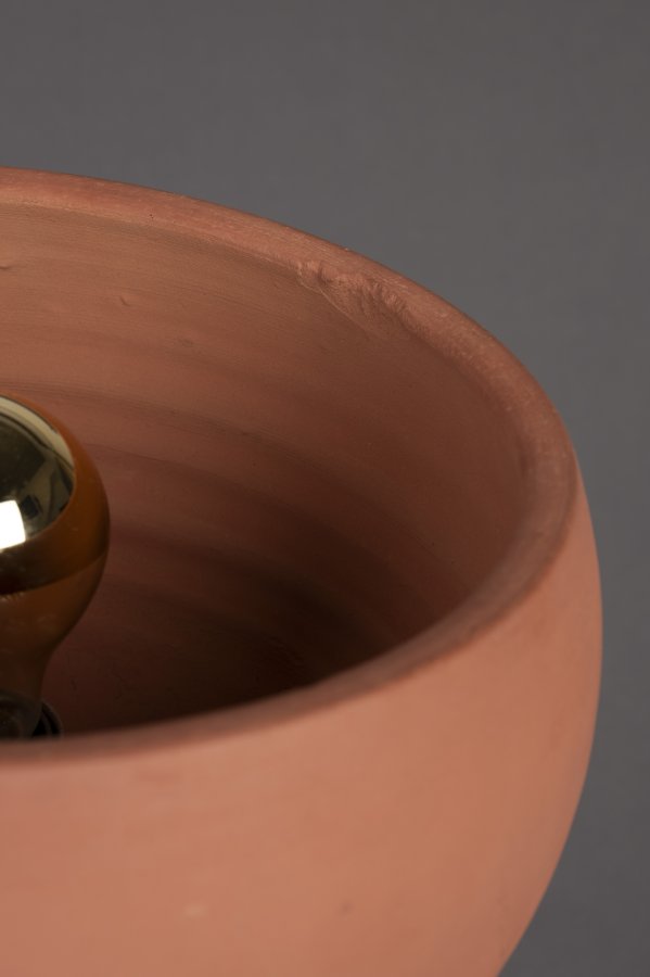 DUTCHBONE Zahra bordlampe M - terra terracotta og sort metal