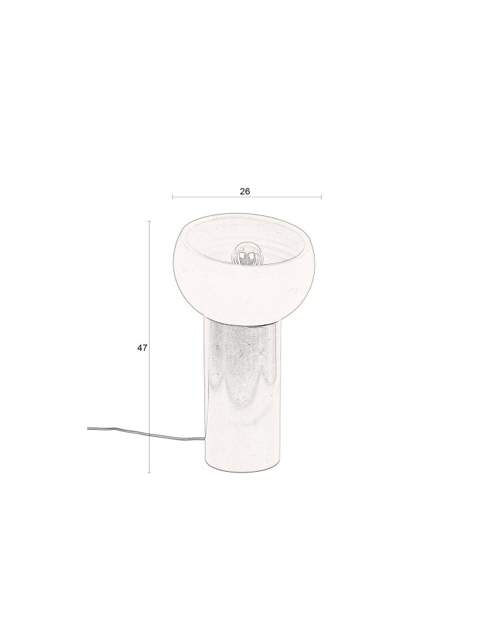 DUTCHBONE Zahra bordlampe M - terra terracotta og sort metal