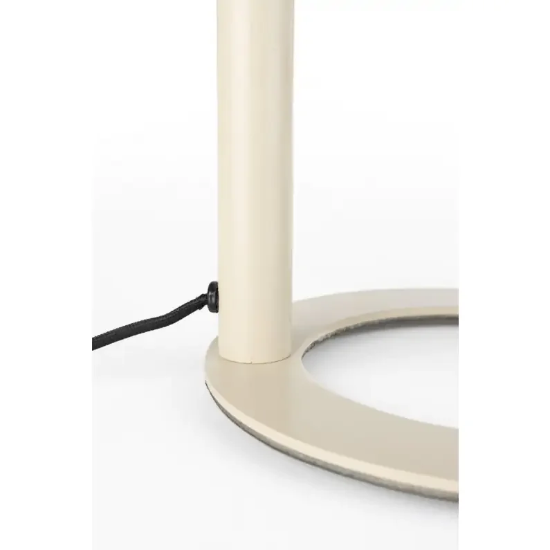 ZUIVER Arch bordlampe - hvid akryl og beige metal