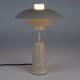 ZUIVER Cole bordlampe - beige metal og beige travertin