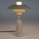 ZUIVER Cole bordlampe - beige metal og beige travertin