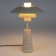 ZUIVER Cole bordlampe - beige metal og beige travertin