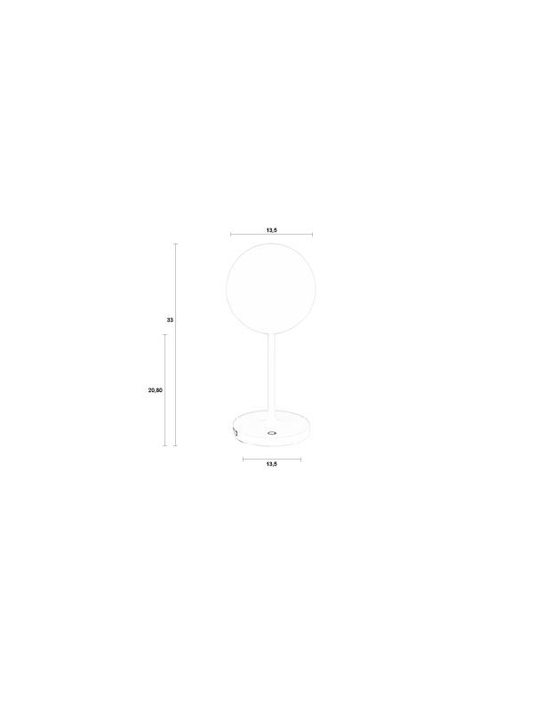 WHITE LABEL LIVING Hub bordlampe - polypropylen og grn