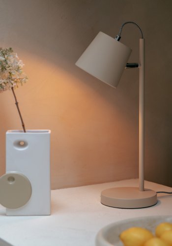 ZUIVER Buckle Head bordlampe - beige metal