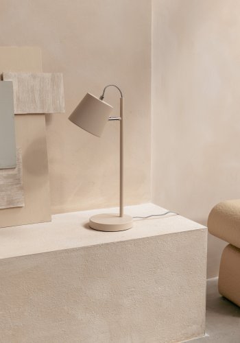 ZUIVER Buckle Head bordlampe - beige metal