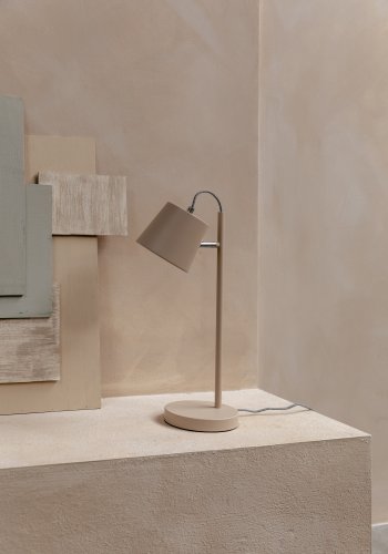 ZUIVER Buckle Head bordlampe - beige metal