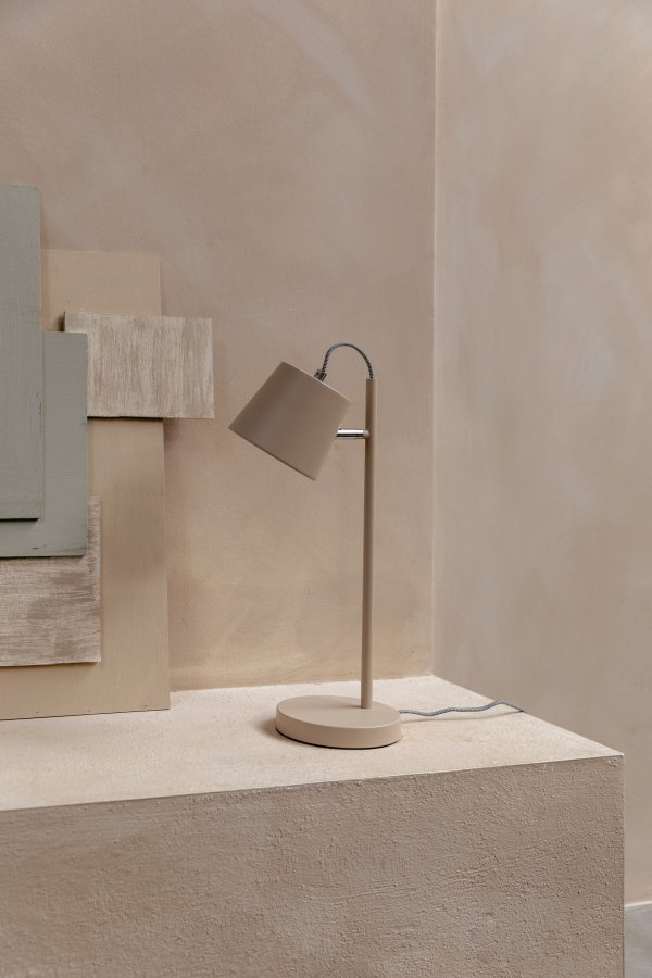 ZUIVER Buckle Head bordlampe - beige metal