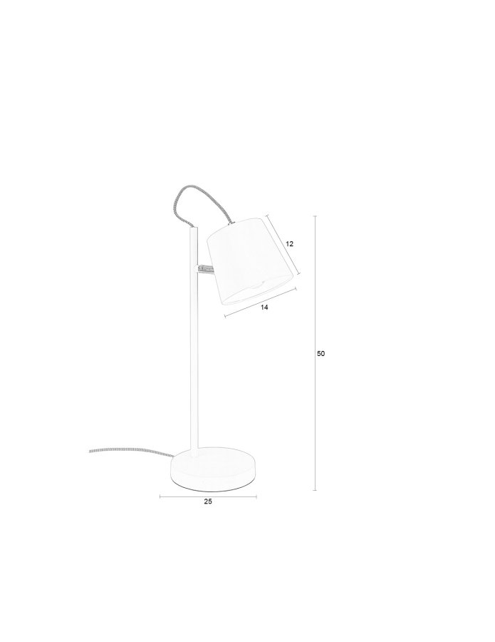 ZUIVER Buckle Head bordlampe - beige metal