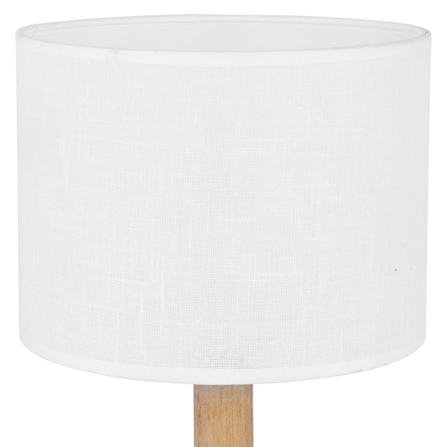  TK Deva bordlampe - hvid stof/fyrretr og hvid stl