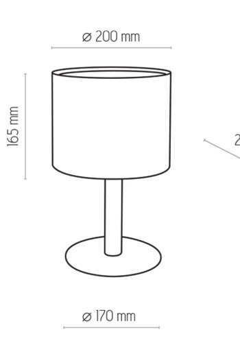  TK Deva bordlampe - hvid stof/fyrretr og hvid stl