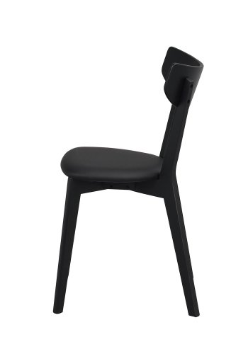 ROWICO Ami spisebordsstol - sort PU og sort asketr