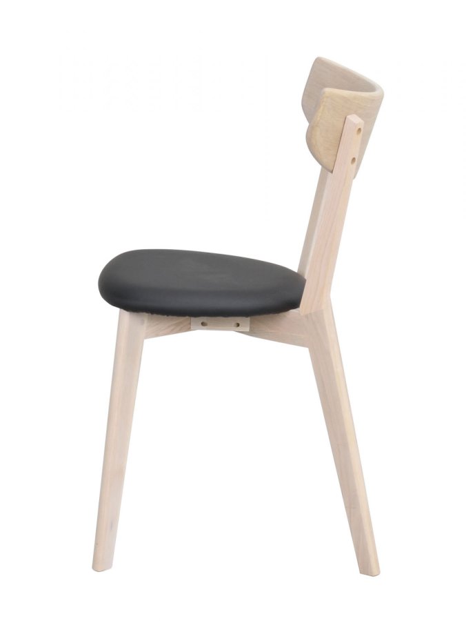 ROWICO Ami spisebordsstol - hvidpigmenteret eg og sort PU lder