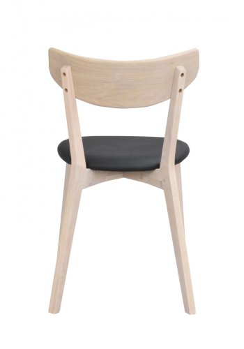 ROWICO Ami spisebordsstol - hvidpigmenteret eg og sort PU lder