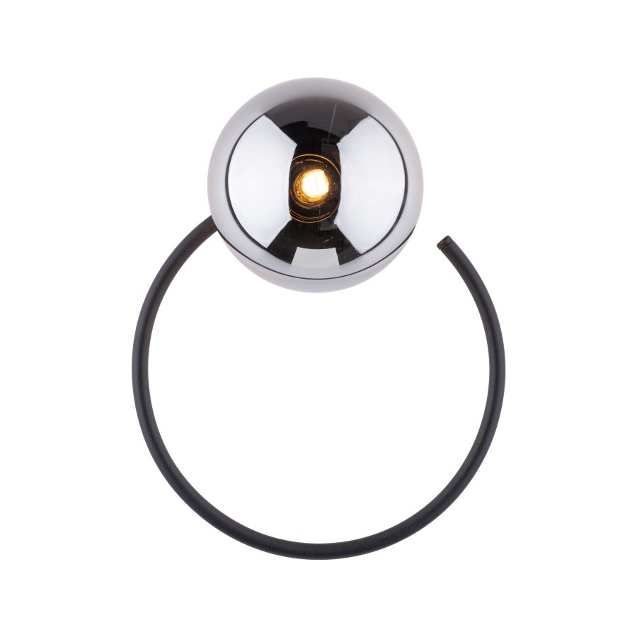 TK Anabelle vglampe - grafit glas og sort metal