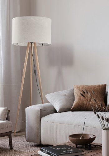 TK Tokyo gulvlampe - natur hr og antik fyrretr