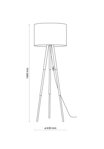 TK Tokyo gulvlampe - natur hr og antik fyrretr