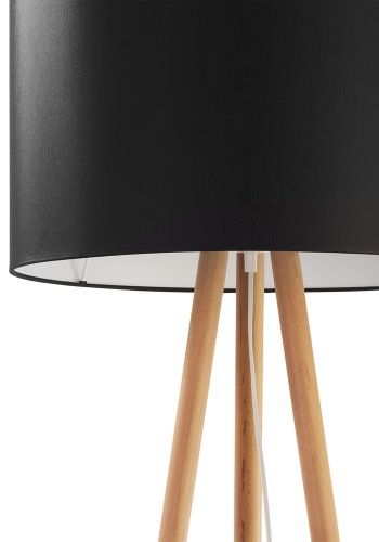 TK Tokyo gulvlampe - sort stof og natur fyrretr