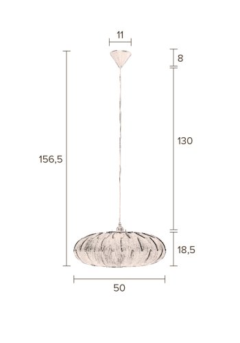 DUTCHBONE Bond loftlampe, oval - natur asketrfinér (50)