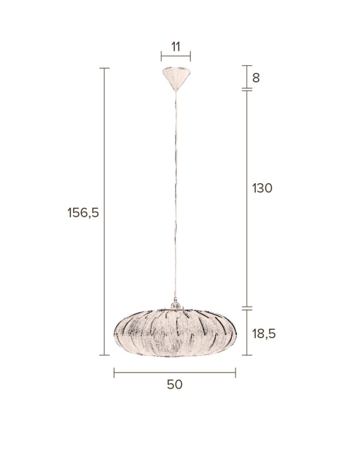 DUTCHBONE Bond loftlampe, oval - natur asketrfinér (50)