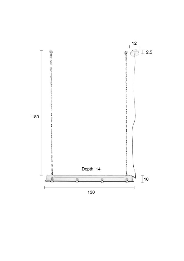 ZUIVER G.T.A. loftlampe XL - sort metal