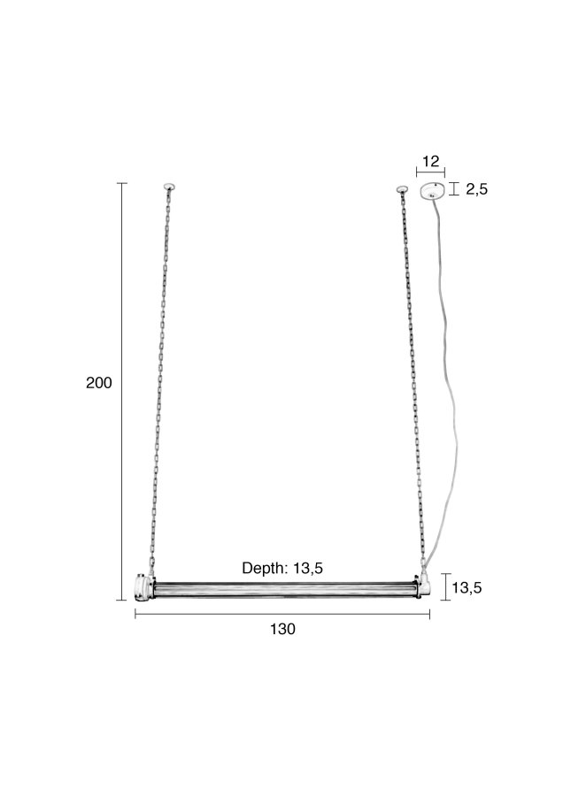 ZUIVER Prime loftlampe XL - sort jern