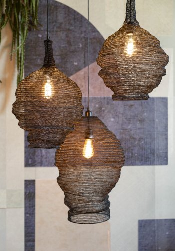 WHITE LABEL LIVING Lena M loftlampe - sort jern