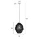 WHITE LABEL LIVING Lena L loftlampe - sort jern