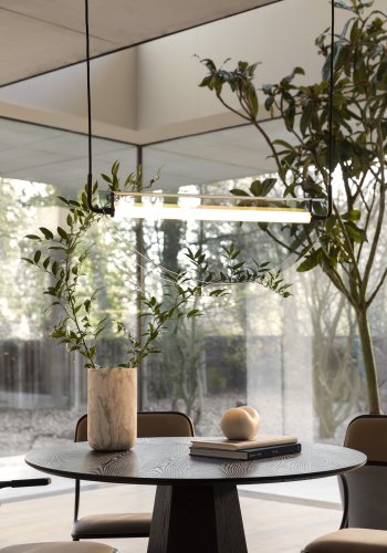 ZUIVER Rani loftlampe - rgfarvet glas og jern