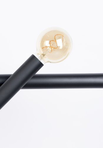 ZUIVER Hawk loftlampe, Bred - sort jern