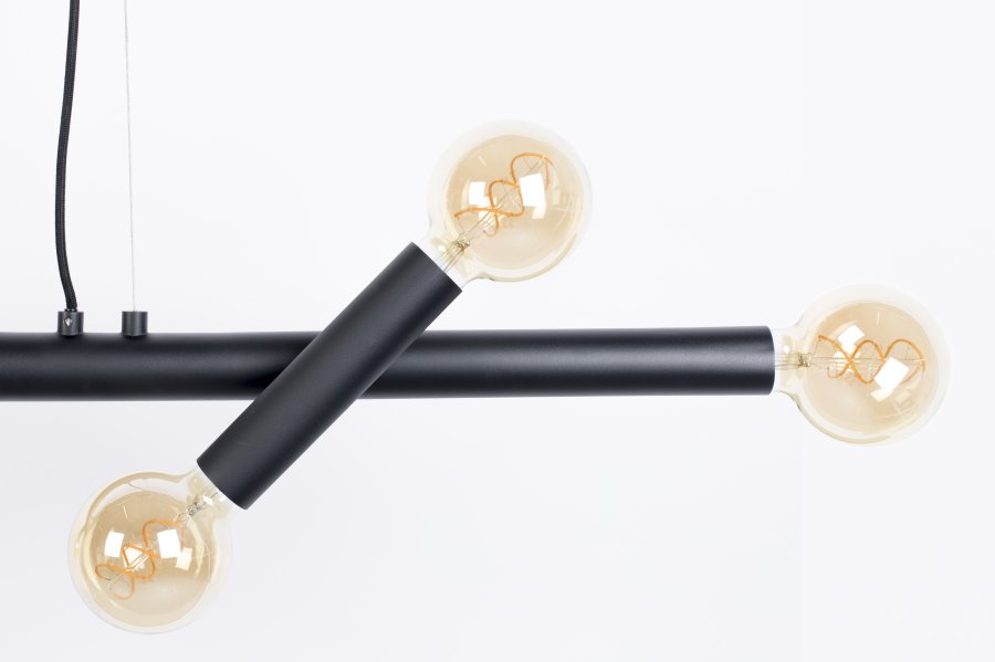 ZUIVER Hawk loftlampe, Bred - sort jern