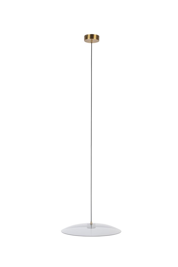 ZUIVER Float loftlampe, rund - glas og guld jern (50)