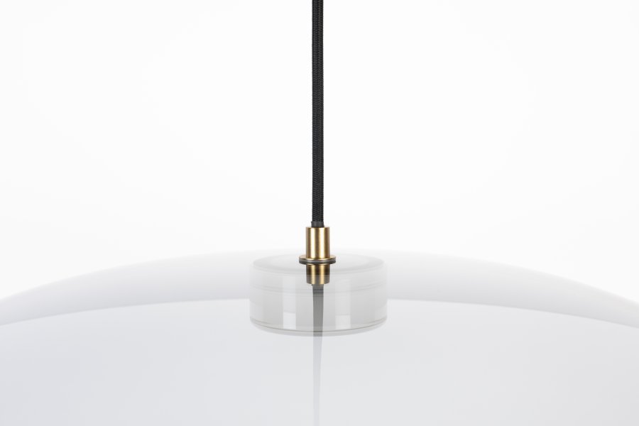 ZUIVER Float loftlampe, rund - glas og guld jern (50)