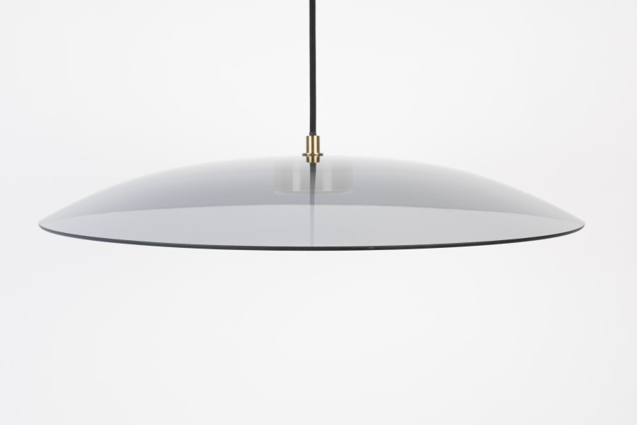 ZUIVER Float loftlampe, rund - glas og guld jern (50)