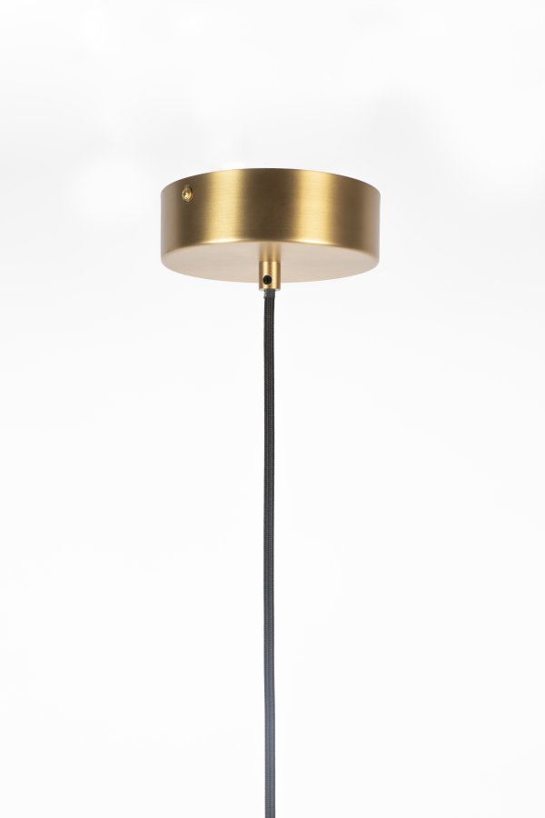 ZUIVER Float loftlampe, rund - glas og guld jern (50)
