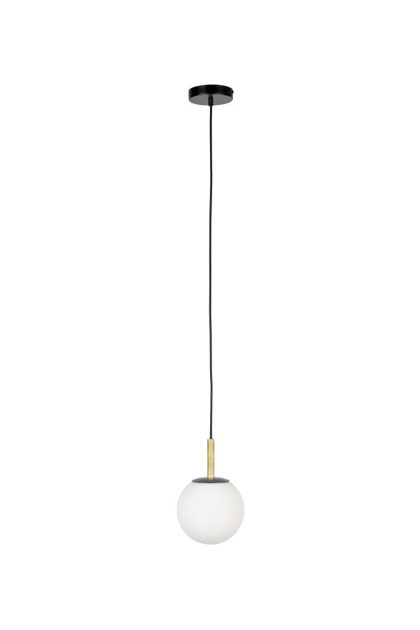 ZUIVER Orion loftlampe 18 - opal glas og sort metal