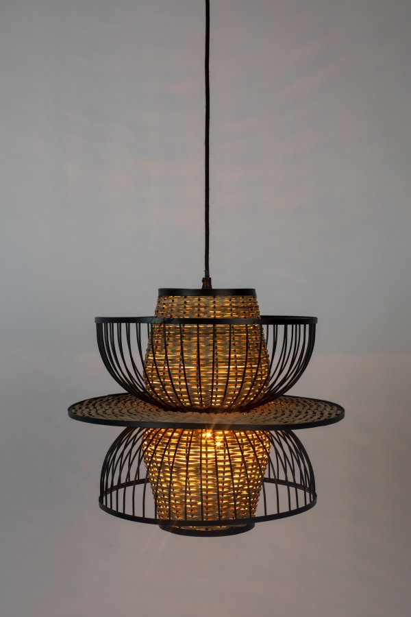 WHITE LABEL LIVING Carmen L loftlampe - sort metal