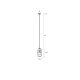 WHITE LABEL LIVING Lauren S loftlampe - gr glas