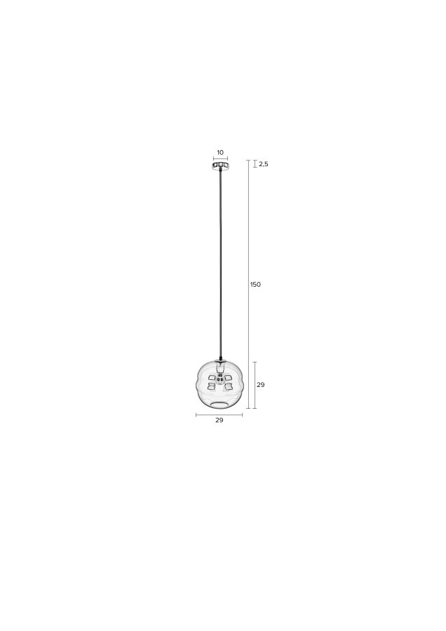 WHITE LABEL LIVING Lauren L loftlampe - gr glas