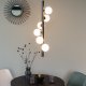 WHITE LABEL LIVING Monica Hvid loftlampe - hvid glas og sort