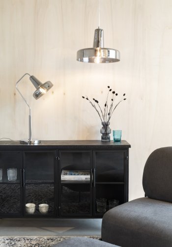 WHITE LABEL LIVING Anshin Medium Smoke loftlampe - gr glas